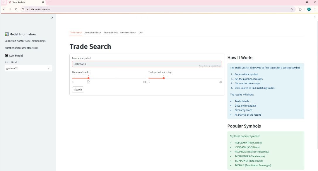 Trade Search with LLM Chat